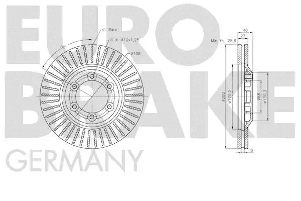 5815201404 EUROBRAKE Тормозной диск (фото 3)