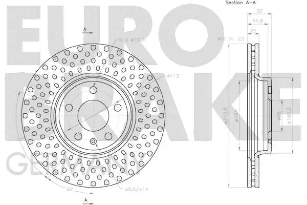 58152047132 EUROBRAKE Тормозной диск (фото 3)