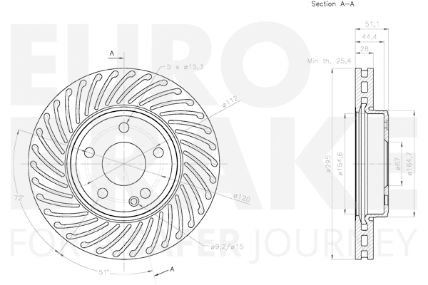 58153133125 EUROBRAKE Тормозной диск (фото 3)