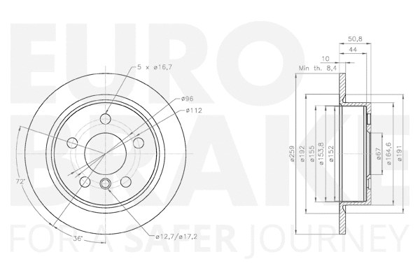 5815314049 EUROBRAKE Тормозной диск (фото 3)