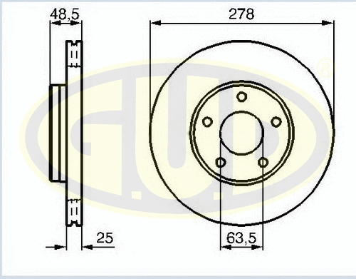 GDB125199 G.U.D Тормозной диск (фото 1)