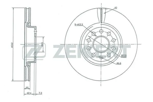 BS-5016 ZEKKERT Тормозной диск (фото 1)