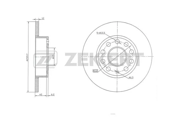 BS-5042 ZEKKERT Тормозной диск (фото 1)