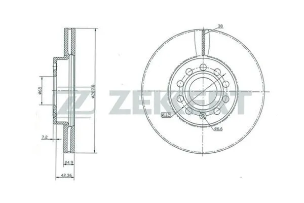 BS-5043 ZEKKERT Тормозной диск (фото 1)