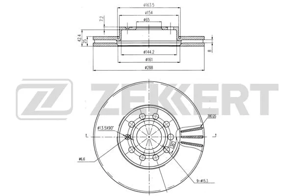 BS-5043B ZEKKERT Тормозной диск (фото 1)