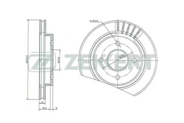 BS-5058 ZEKKERT Тормозной диск (фото 1)