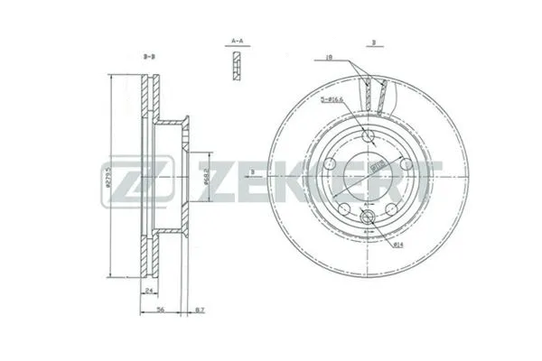 BS-5092 ZEKKERT Тормозной диск (фото 1)