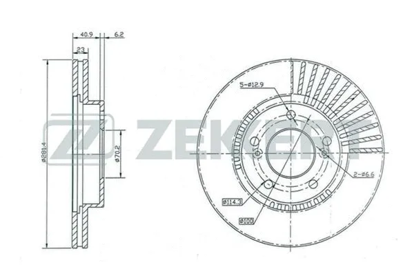 BS-5172 ZEKKERT Тормозной диск (фото 1)