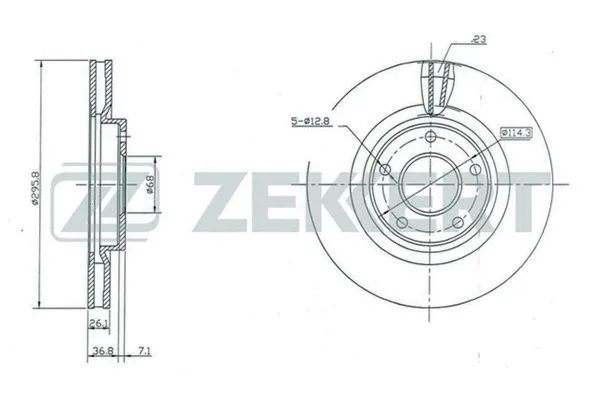 BS-5183 ZEKKERT Тормозной диск (фото 1)