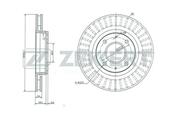 BS-5226 ZEKKERT Тормозной диск (фото 1)