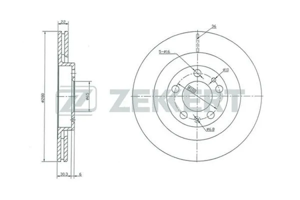 BS-5251 ZEKKERT Тормозной диск (фото 1)