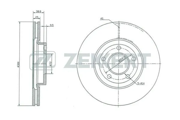 BS-5253 ZEKKERT Тормозной диск (фото 1)