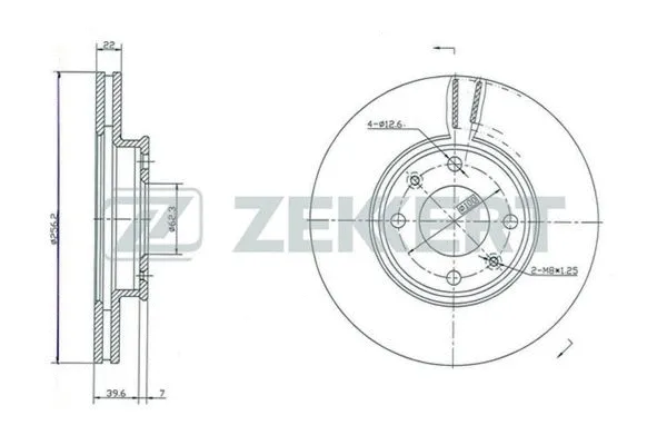 BS-5261 ZEKKERT Тормозной диск (фото 1)