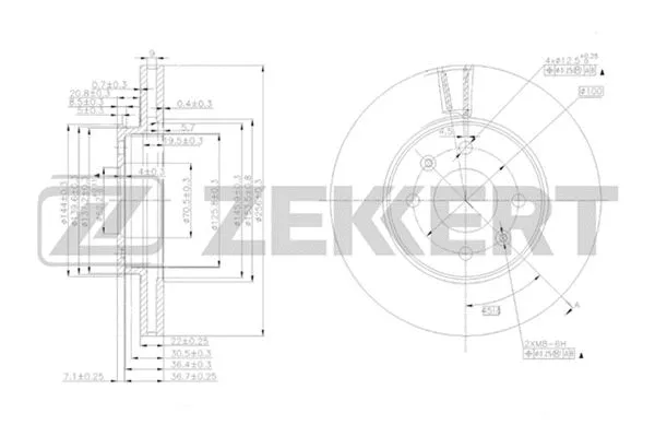 BS-5276 ZEKKERT Тормозной диск (фото 1)