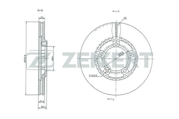 BS-5282 ZEKKERT Тормозной диск (фото 1)