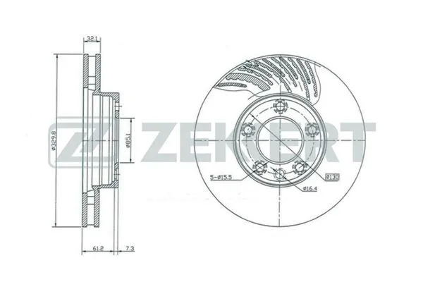 BS-5284 ZEKKERT Тормозной диск (фото 1)