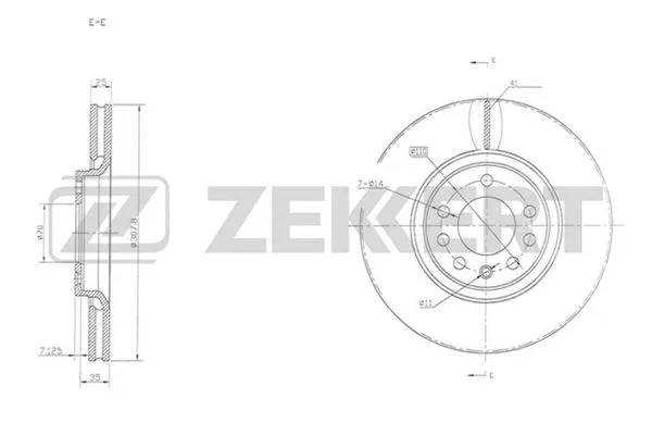 BS-5294 ZEKKERT Тормозной диск (фото 1)