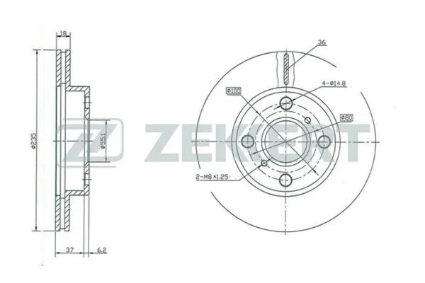 BS-5317 ZEKKERT Тормозной диск (фото 1)