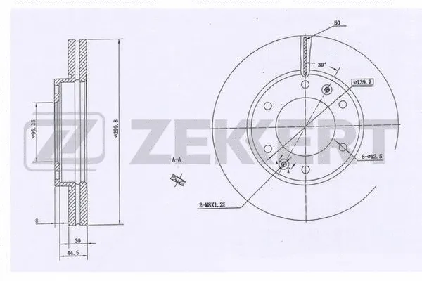 BS-5323 ZEKKERT Тормозной диск (фото 1)