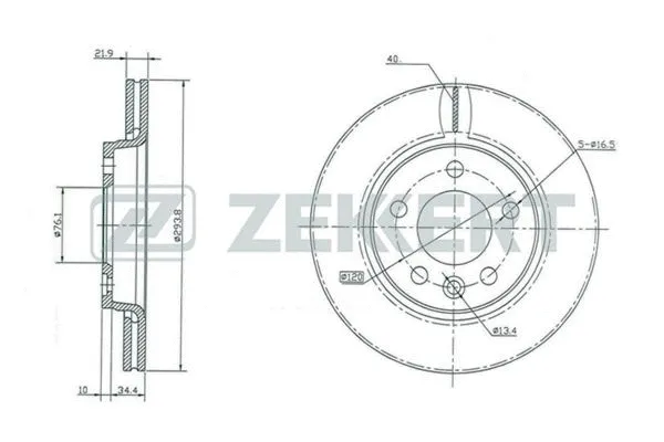 BS-5356 ZEKKERT Тормозной диск (фото 1)