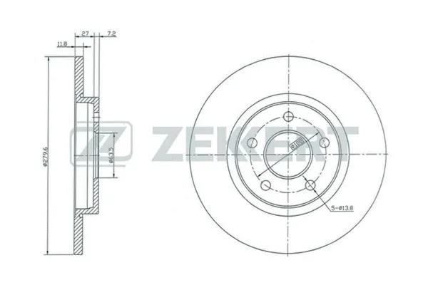 BS-5362 ZEKKERT Тормозной диск (фото 1)