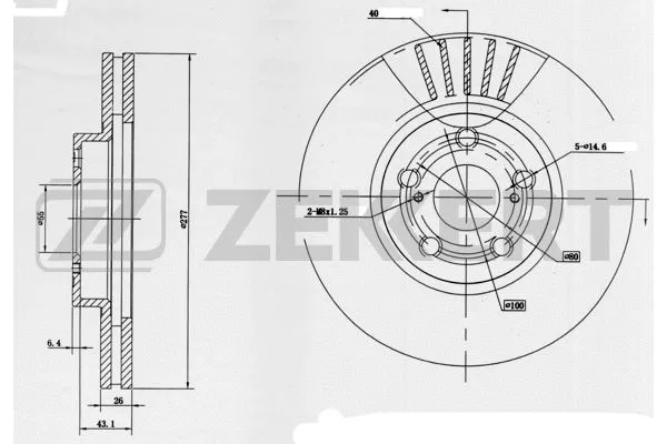 BS-5397 ZEKKERT Тормозной диск (фото 1)