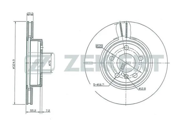 BS-5410 ZEKKERT Тормозной диск (фото 1)