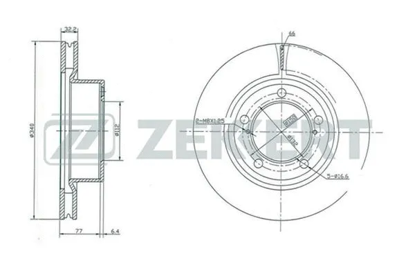 BS-5440 ZEKKERT Тормозной диск (фото 1)