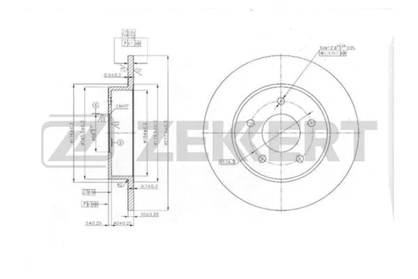 BS-5465 ZEKKERT Тормозной диск (фото 1)