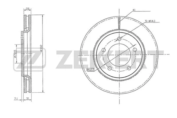 BS-5505 ZEKKERT Тормозной диск (фото 1)