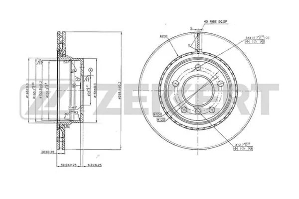 BS-5609 ZEKKERT Тормозной диск (фото 1)