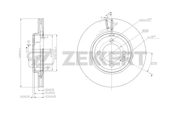 BS-5623 ZEKKERT Тормозной диск (фото 1)