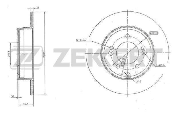 BS-5640 ZEKKERT Тормозной диск (фото 1)