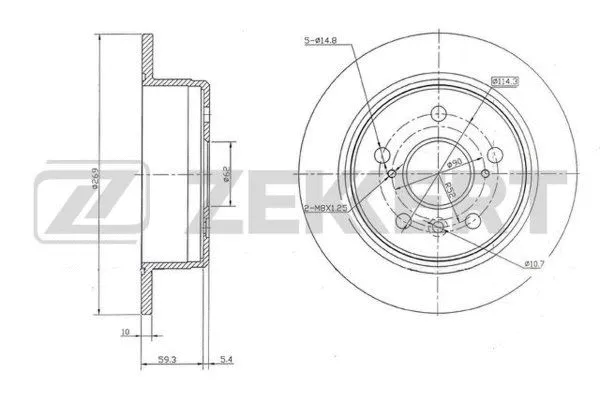 BS-5700 ZEKKERT Тормозной диск (фото 1)