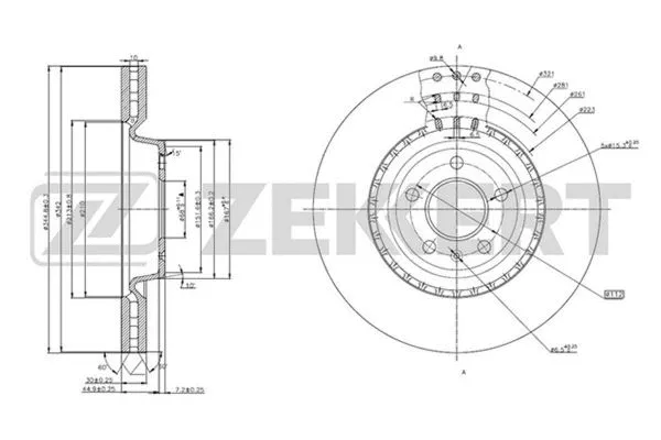 BS-5781 ZEKKERT Тормозной диск (фото 1)