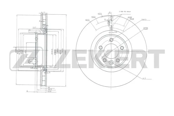 BS-5889 ZEKKERT Тормозной диск (фото 1)