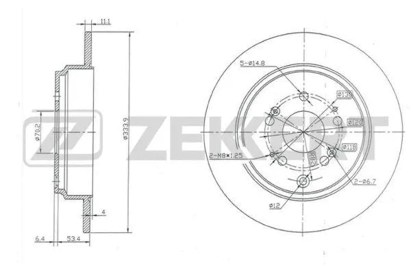 BS-5950 ZEKKERT Тормозной диск (фото 1)