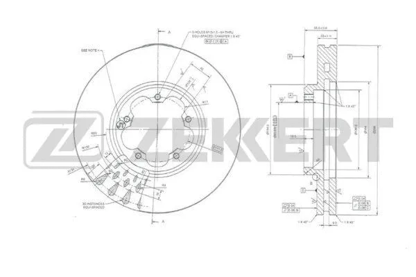 BS-6011 ZEKKERT Тормозной диск (фото 1)