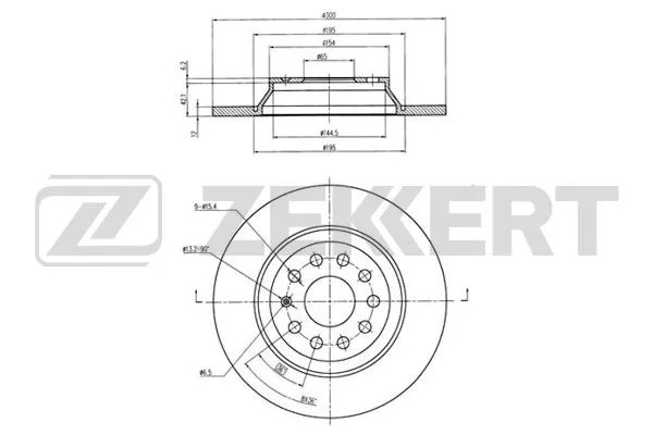 BS-6080B ZEKKERT Тормозной диск (фото 1)