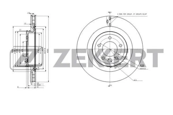 BS-6193 ZEKKERT Тормозной диск (фото 1)