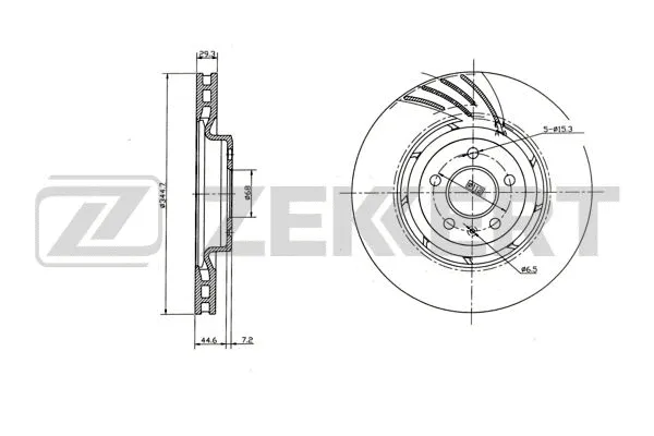 BS-6277 ZEKKERT Тормозной диск (фото 1)