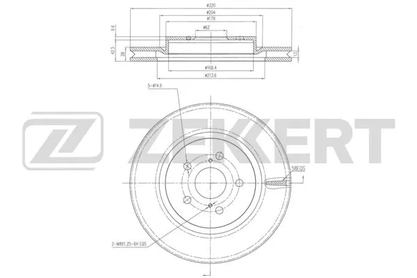 BS-6301 ZEKKERT Тормозной диск (фото 1)