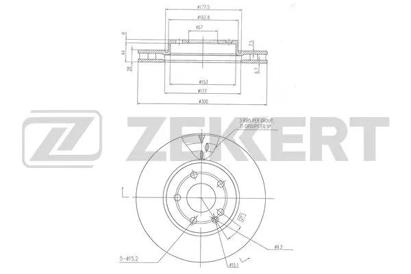 BS-6501 ZEKKERT Тормозной диск (фото 1)