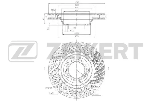 BS-6505 ZEKKERT Тормозной диск (фото 1)