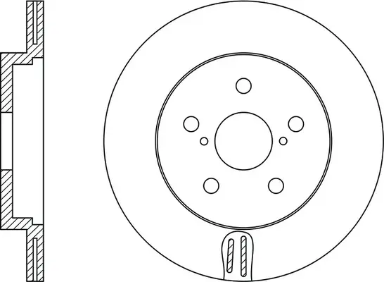 FR0233V FIT Тормозной диск (фото 2)