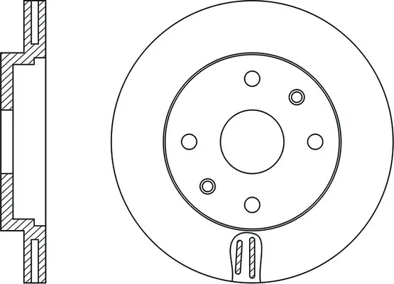 FR0237V FIT Тормозной диск (фото 1)