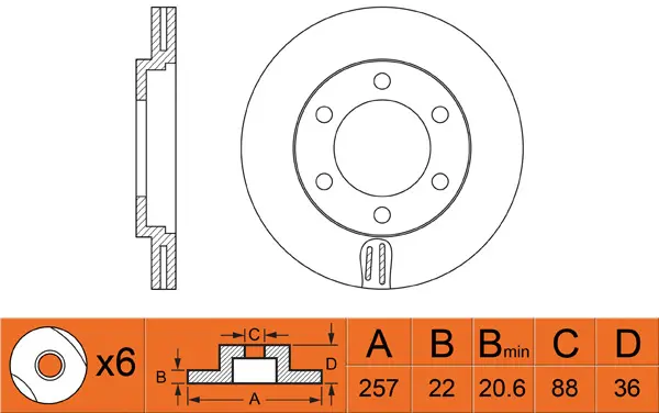 FR0437V FIT Тормозной диск (фото 1)