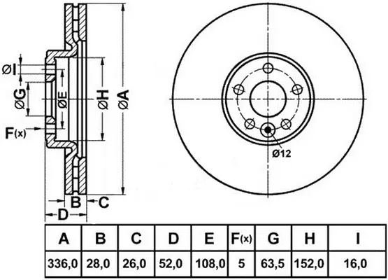 FR1030V FIT Тормозной диск (фото 1)