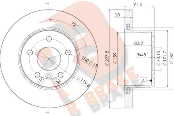 78RBD10380 R BRAKE Тормозной диск (фото 1)