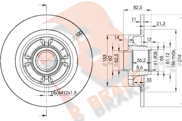 78RBD16328 R BRAKE Тормозной диск (фото 1)